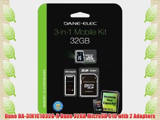 Dane DA-3IN1C1032G-R Dane 32GB MicroSD C10 with 2 Adapters