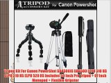 Tripod Kit For Canon PowerShot SD4500IS SD4500 ELPH 510 HS ELPH 310 HS ELPH 520 HS Includes