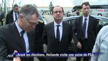 Avant les élections, Hollande visite une usine de PSA en Moselle