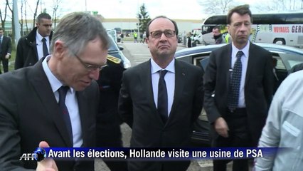 Avant les élections, Hollande visite une usine de PSA en Moselle