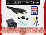 16GB Accessories Kit For Canon PowerShot SX500 IS SX510 HS SX520 HS SX530 HS Digital Camera