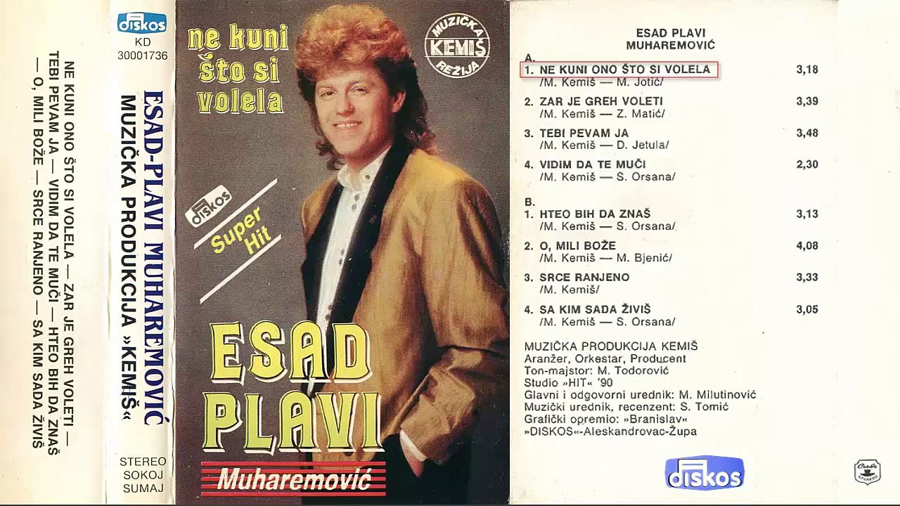 Esad Plavi - Ne kuni ono sto si volela - (Audio 1990) - CEO ALBUM