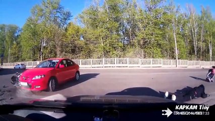 Compilation d'accidents de moto