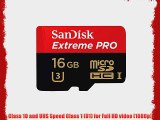 SanDisk Extreme Pro 16GB MicroSDHC UHS-1 Flash Memory Card With Speed Up To 95MB/s- SDSDQXP-016G-X46