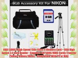 8GB Accessory Kit For Nikon Coolpix L330 L120 L310 L810 L820 L620 L830 L840 Digital Camera