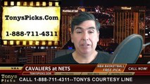 Brooklyn Nets vs. Cleveland Cavaliers Free Pick Prediction NBA Pro Basketball Odds Preview 3-27-2015