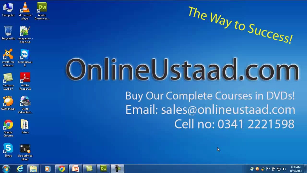 L5-Dreamweaver CS5 tutorials in Urdu-Startupspk
