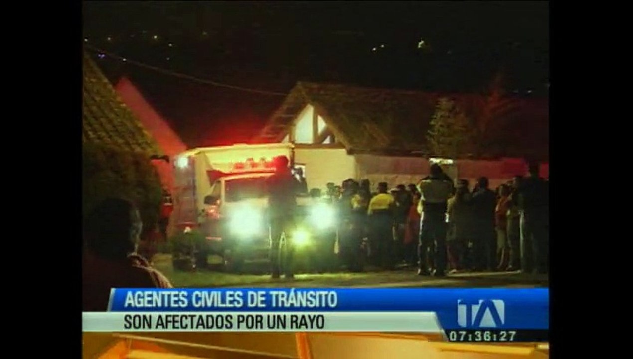 Un rayo afectó a Agentes Civiles de Tránsito en Quito