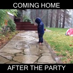 Coming home after the party