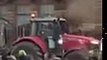 LiveLeak - French farmers spraying shit in Paris