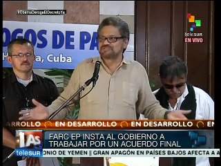FARC-EP llaman a concretar un acuerdo con el gobierno de Colombia
