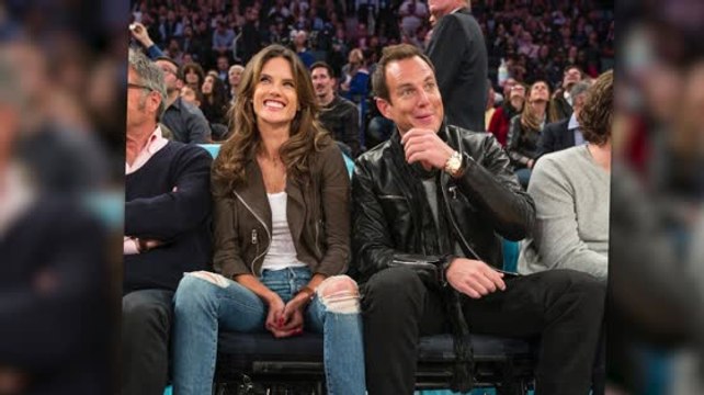 Alessandra Ambrosio & Will Arnett Film Scenes At Knicks Game