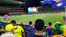 Pakistani Fans cheering for Australia and singing Mauka Mauka for fire crackers