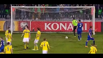 Goal Zlatan Ibrahimović - Moldova 0-2 Sweden - 27-03-2015