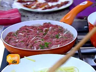 Receta: Fritata con torta de carne gigante