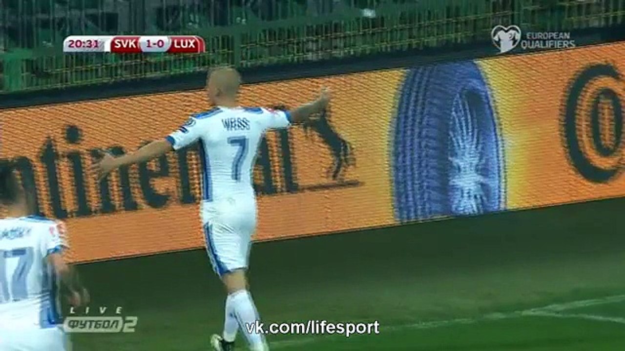 Slovakia vs Luxembourg 3-0 (All Goals and Highlights) Europ 2016 Qualification