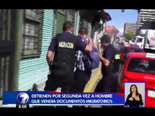 Detienen por segunda vez un hombre que vendía documentos migratorios