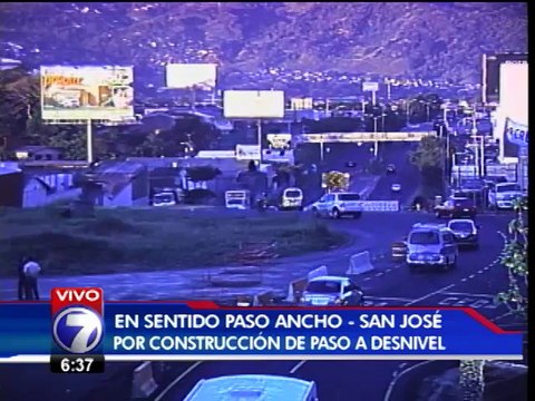 Paso cerrado sentido Paso Ancho-San José por construcción de paso a desnivel