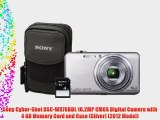 Sony Cyber-Shot DSC-WX70BDL 16.2MP CMOS Digital Camera with 4 GB Memory Card and Case (Silver)