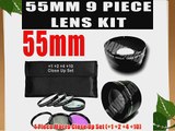 55mm DM Optics Macro Close Up Lens Kit 4 Piece ( 1  2  4  10)   3 Piece Filter Kit (UV CPL