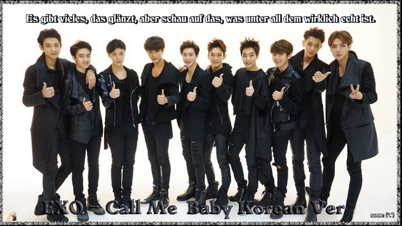 Exo Call Me Baby Korean Ver German Sub Video Dailymotion