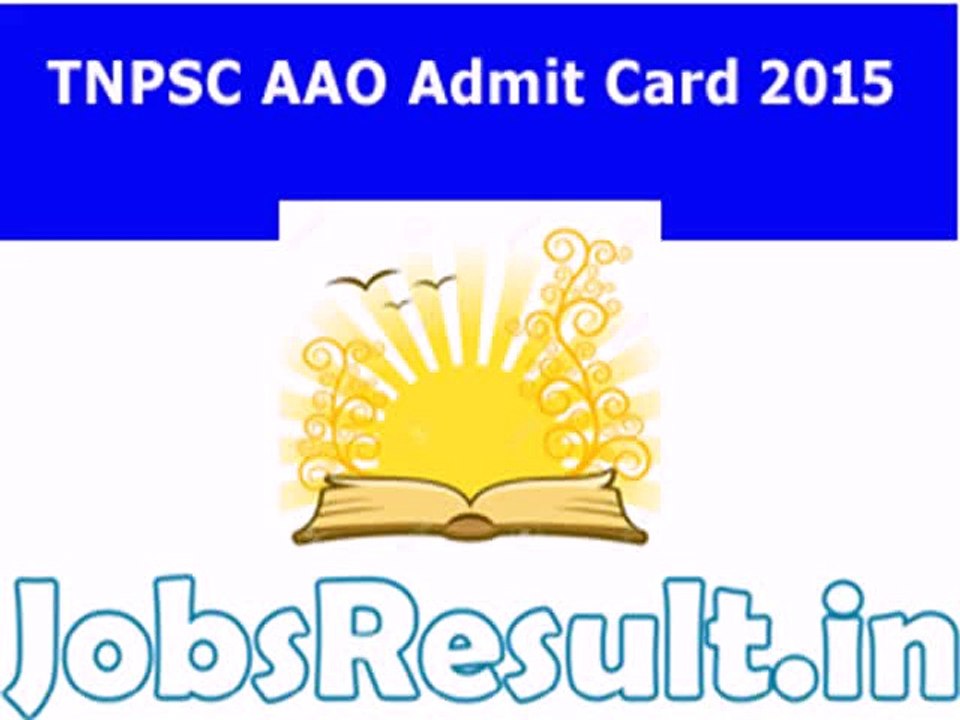 TNPSC Admit Card 2015 | Assistant Agriculture Exam Hall Ticket