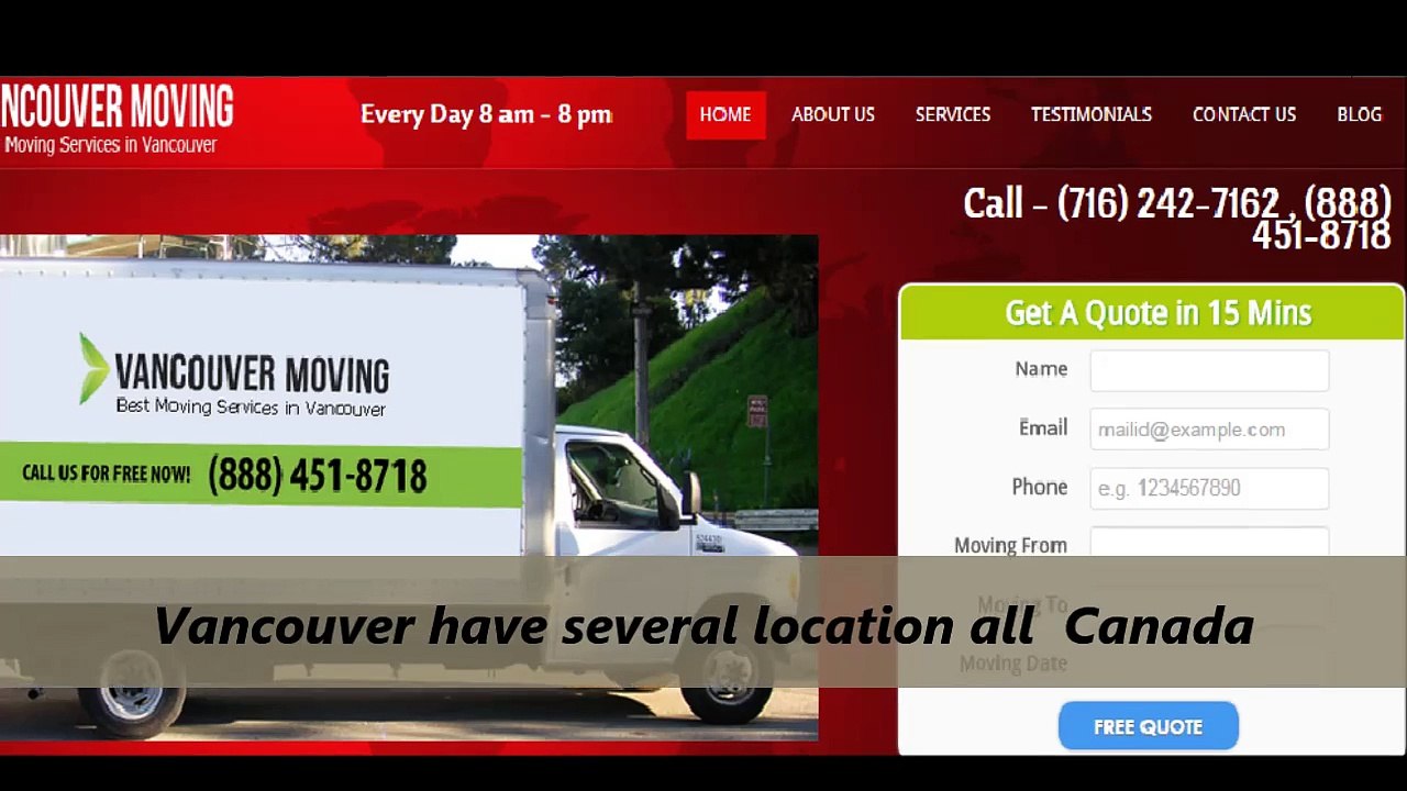 Vancouver Moving : Get A Moving Quote