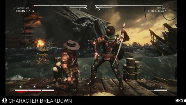 Mortal Kombat X - Erron Black Gameplay (Variations)