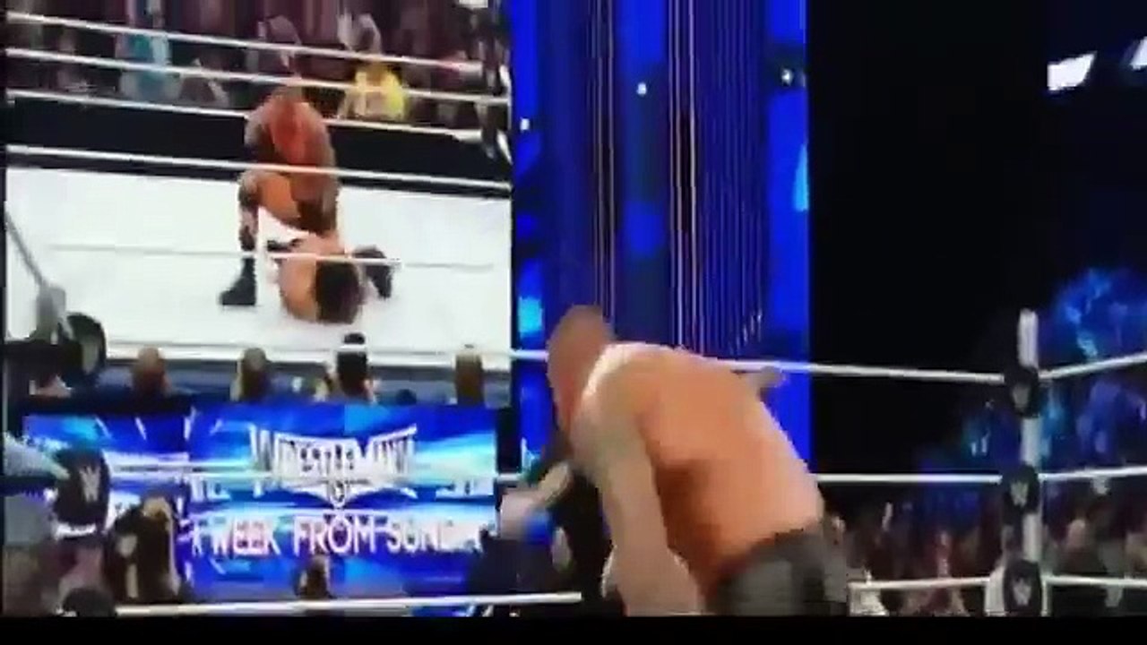 WWE Smackdown 19 March 2015 Randy Orton RKOs on Security Team