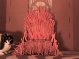 Built the Iron Throne of Game Of Thrones out of Carrots for a rabbit
