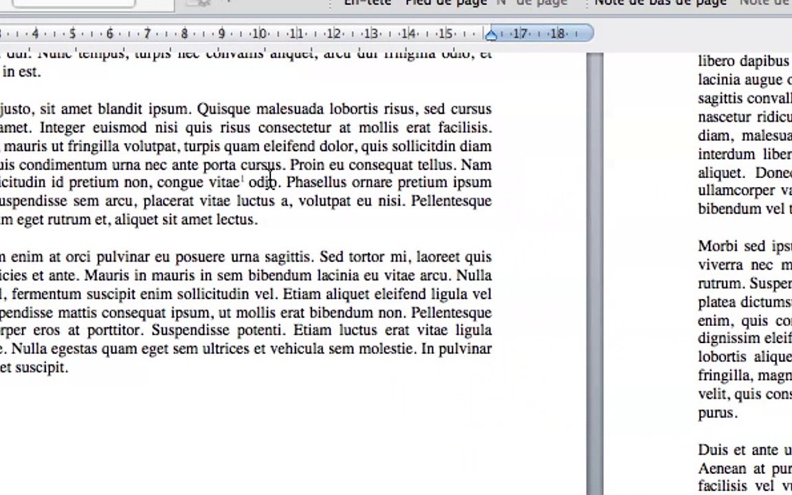 Tuto - Word 2011 - Insérer une note de bas de page et de fin de document
