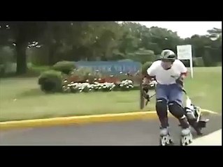 Skating Very Fastly With Help of Special Machine