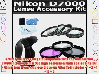 67mm Lens Accessory Kit Compatible With The Nikon D7100 D7000 Includes 67mm 3pc High Resolution