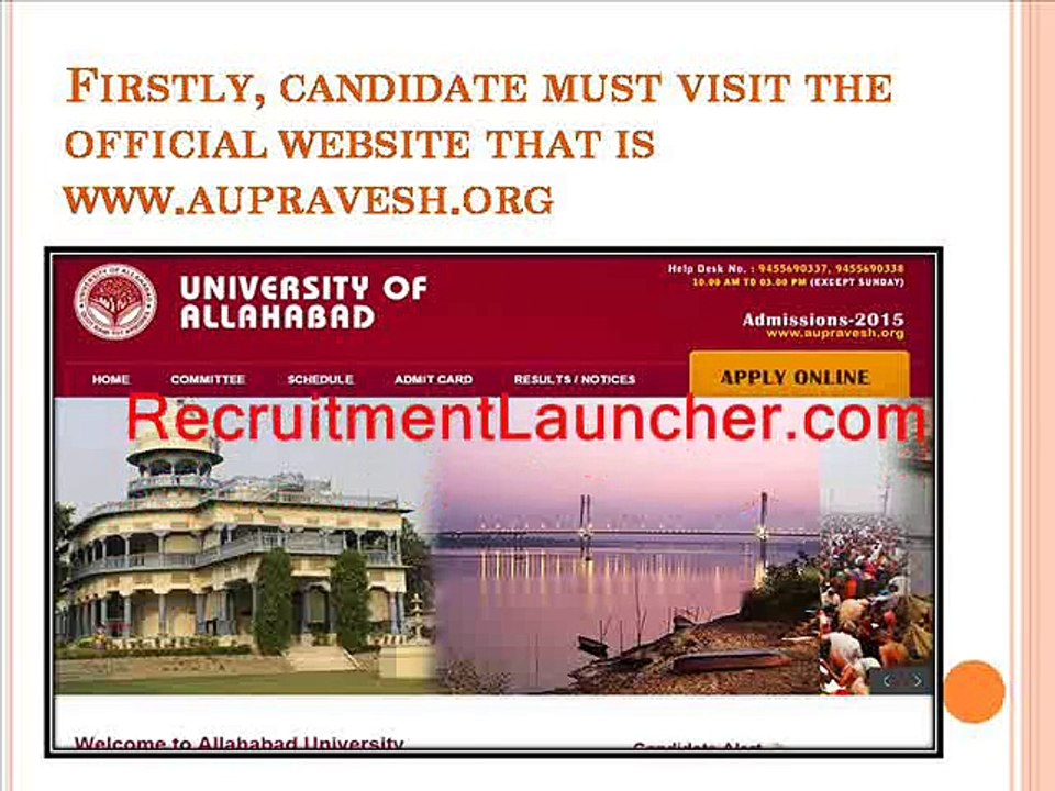 Solution To Fill Application Form Online Of Allahabad University allduniv.ac.in