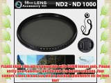 Deluxe 58mm NDX Variable Range Neutral Density Fader Filter Kit (Adjustable From ND2-ND1000)