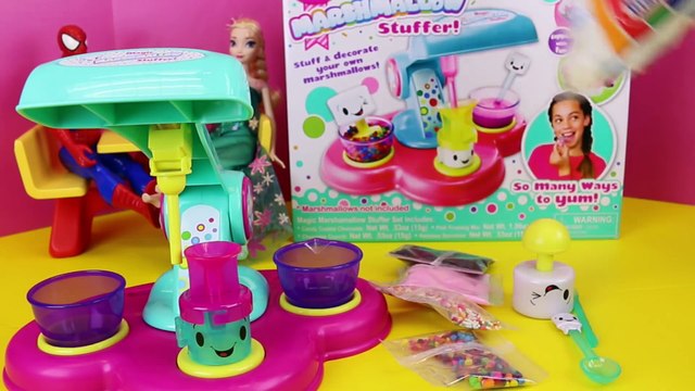 MARSHMALLOW Maker for Disney Frozen Princess Elsa & Spiderman with the Magic Marshmallow Stuffer!