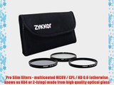 Zykkor 67mm Pro Slim CPL - MC UV - ND 0.6 Filter Kit with Deluxe Pouch