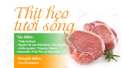 Giá trị dinh dưỡng thịt heo (lợn) nạc thăn tươi ít mỡ tốt cho thể hình