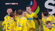 But de la tête chanceux de Zlatan Ibrahimovic contre la Moldavie
