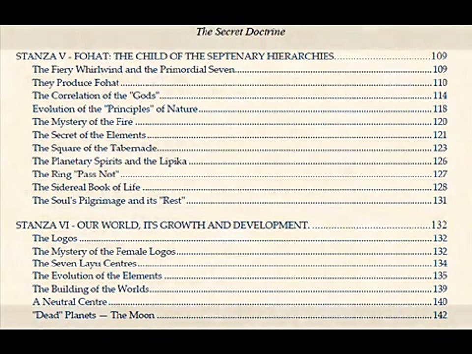 The Secret Doctrine - Table of Contents - Vol. I. COSMOGENESIS
