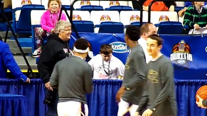 Peyton 'Peanut' dancing at Rupp Arena at Sweet 16