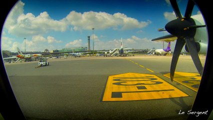 4K Timelapse between Bangkok Airport (Suvarnabhumi) and Trat Airport for going to Koh Chang thailand