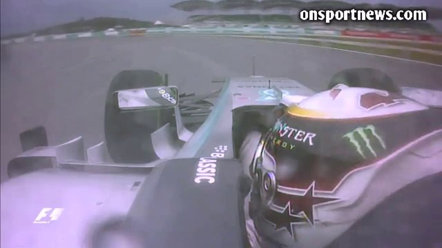 Onboard pole positions lap Hamilton of Malaysia
