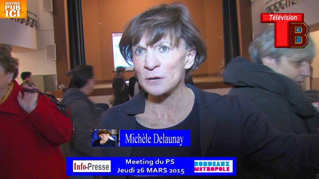 Télévision-Bordeaux-33 Michèle Delaunay du ps viens soutenire Jacques respaud Emmanuelle Ajon contre la droite ump.