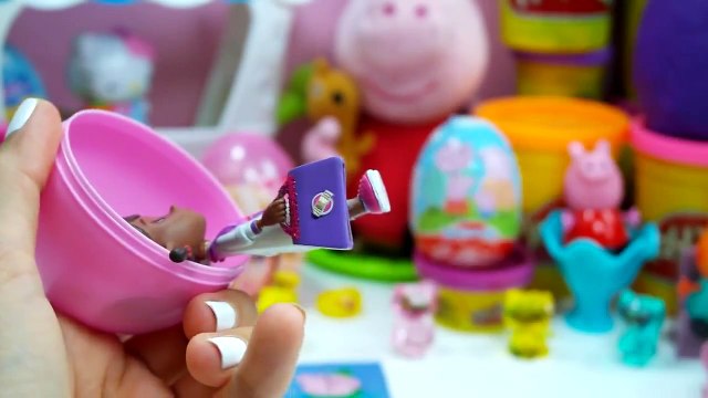 Mickey Mouse Play Doh Barbie Kinder Surprise Eggs Peppa Pig Doc mcstuffins egg