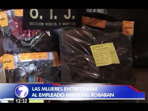 OIJ detiene banda de mujeres que robaba en centros comerciales con bolsas especiales