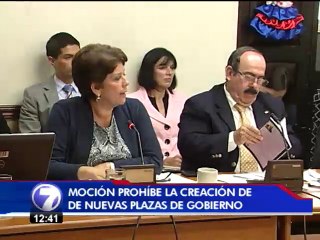 Aprueban moción que congela creación de plazas en los poderes del Estado