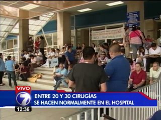 Paro en hospital México obligó a suspender 15 cirugías