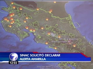 SINAC solicita a CNE declarar alerta amarilla por incendio forestal en Alto Chirripó
