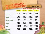 Cene voća na zelenim pijacama za period 23-27.03.2015.